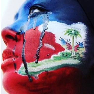 Une haitienne en pleur